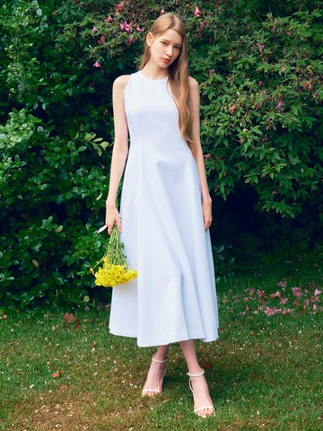 Halter Neck Tweed Long dress