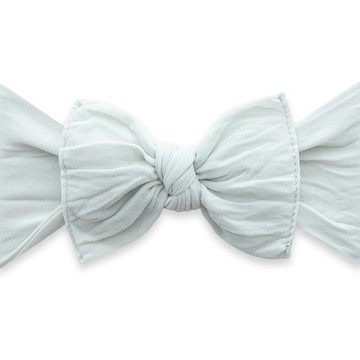 美國baby bling - 純手工超彈/極細緻輕柔/無束縛感蝴蝶結髮帶/髮飾_經典款-霧灰 (0-5歲適用)