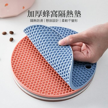 【CS22】橡膠防滑防燙蜂窩隔熱墊(大*3+小*3/入)