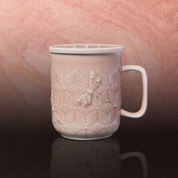 乾唐軒活瓷 | 蜻投意合馬克杯 / 含蓋 / 2色 400ml