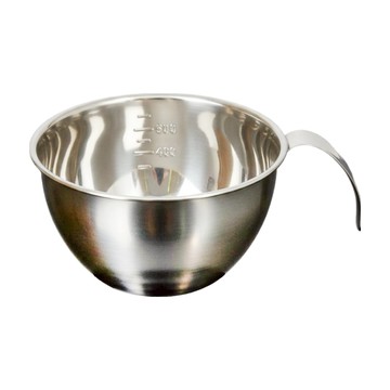 SHIMOYAMA 不銹鋼帶刻度量杯料理碗 亮面 14.5cm  亮面 銀色  1L  1個