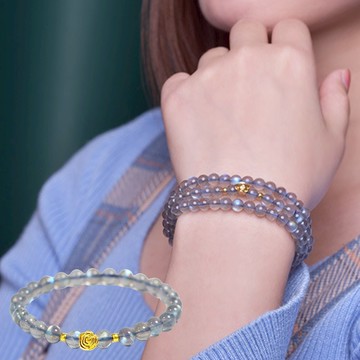 台灣現貨 天然石手鍊 玫瑰手鍊 情侶手鍊 月光石手鍊 玉手串 水晶 玉石手鍊 生日禮物 女朋友禮物 閨蜜禮物 008 B