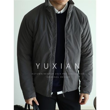 【旅行家系列】輕量化立領斜紋防風棉服夾克商務外套棉衣通勤冬季