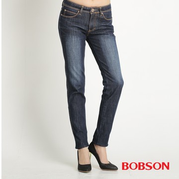 【BOBSON】女款[熱感IN]小直筒褲(8046-52)