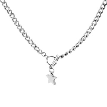 [韓國] [鋼飾] 暗夜芒星項鍊 / Dark Night Radiant Star Necklace
