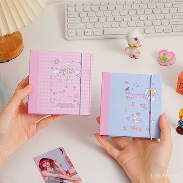 台灣出貨-ins韓版少女學生硬殼卡冊三寸拍立得相冊1寸2寸小卡追星收納冊