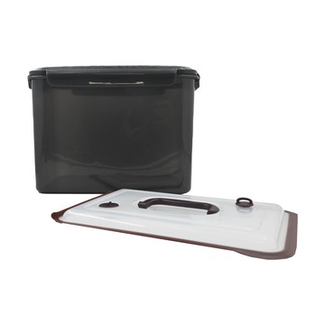 silicook Eun's Home 黑色雙提把泡菜保鮮盒 含壓板 15L  1個