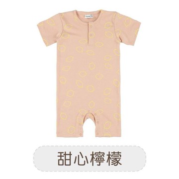 有機棉短袖連身衣(62-68cm)-甜心檸檬-trixie