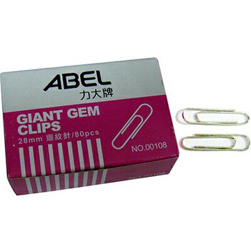 【文具通】ABEL 力大丸形迴紋針28mm 00108# P2060046【APP滿額下單10%點數(單一帳號最高1000點)】4/30止
