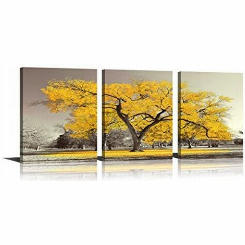 Youk Art キャンバスプリント 壁アート 絵画 現代的 白黒スタイル 秋の風景画 モダン ジークレー ストレッチ フレーム付きアートワーク サ 通販 Lineポイント最大0 5 Get Lineショッピング