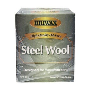 BRIWAX 鋼絲絨 0000號 無油 木工專用 225g  12 x 7.2 x 13.1cm  1盒