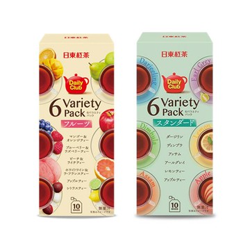 【江戶物語】日東紅茶 Daily 水果茶 荔枝水蜜桃/蘋果/綜合水果/6種紅茶風味 10包入 茶包 日本原裝
