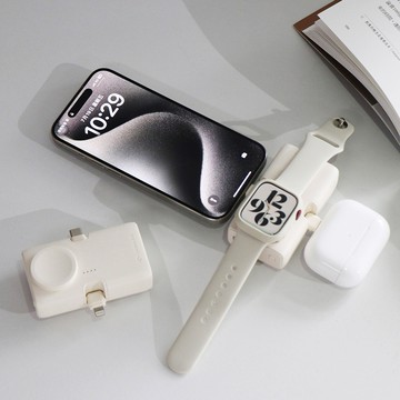 【INMARK】3合1直插式口袋行動電源 20w快充 5000mAh 小方塊 - 香芋紫