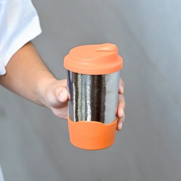 純鈦雙層真空 蛋形杯 480ml (含杯蓋＆杯套) 多色可選 / 咖啡杯 飲料杯 環保杯 隔熱杯 辦公室杯 水杯 薰衣紫(杯套+杯蓋)