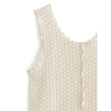 GRL新款日系甜美木耳邊鏤空設計圓領修身款上衣fo1741