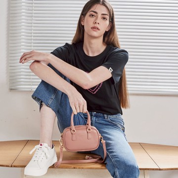 moz瑞典 駝鹿 防潑水 MINI枕頭包(珊瑚粉)