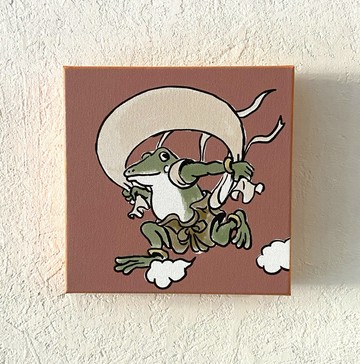 畫布藝術 風神 棕色