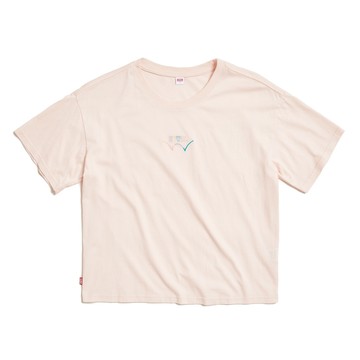 EDWIN｜女裝｜彩色印花寬版短袖T恤