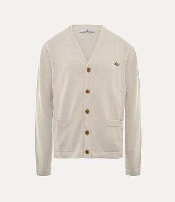 Vivienne Westwood Alex Cardigan Cotton / Cashmere Dusty-white XL Men