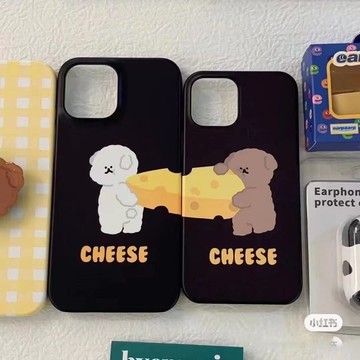 免運+隔日🚚果凍手機殼 白棕熊搶奶酪 適用於蘋果17promax 16Pro 15plus 14 13 12 11防摔