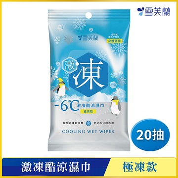 雪芙蘭激凍酷涼濕巾20抽-極凍款