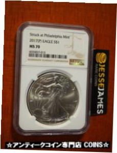 アンティークコイン コイン 金貨 銀貨 SILVER EAGLE NGC MS70 STRUCK