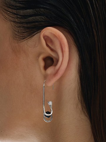 dashbrand DJ01 迴紋針耳環 - 黑色 (極簡飾品)