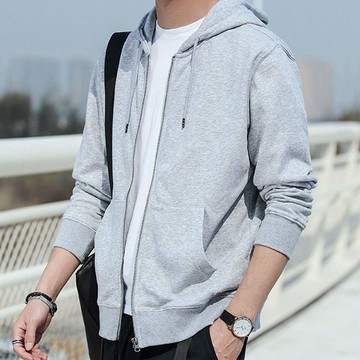 帽t 男 長袖上衣 刷毛外套 保暖外套 休閒百搭 休閒外套 連帽衛衣男 寬鬆 大尺碼 百搭上衣 拉鏈開衫 運動外套