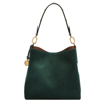 Jessie 義大利麂皮肩背水桶包 (兩色可選)