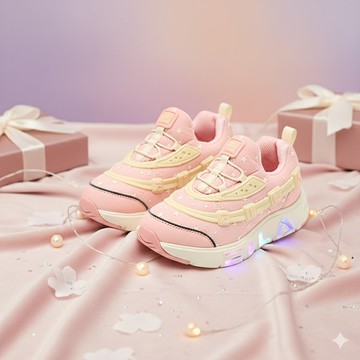 FILA KIDS GGUMI LIGHT STAR 大童閃耀電燈鞋-粉 2-C159A-660