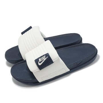 Nike 拖鞋 Offcourt Adjust Slide 男鞋 女鞋 白 藍 魔鬼氈 涼拖鞋 DQ9624-101