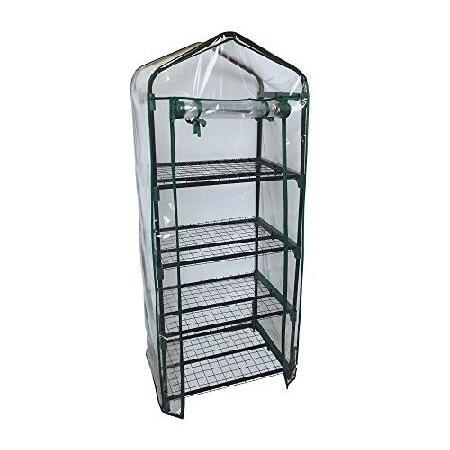 ShelterLogic 23" x 17" x 57" GrowIT 4-Tier Mini Grow House Outdoor or Backyard Easy Assembly Portable Greenhouse, Translucent