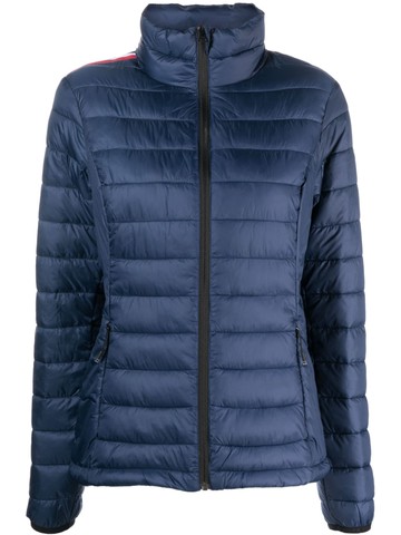 Rossignol - stripe-detail long-sleeve puffer jacket - women - Polyamide/Polyamide/Polyester - XS - Blue