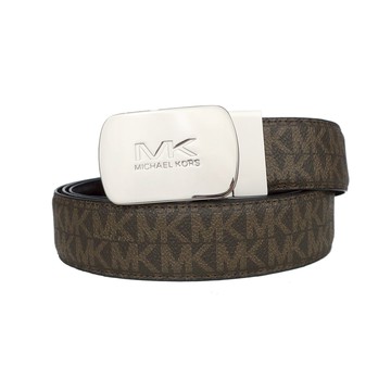 MICHAEL KORS 方牌滿版防刮雙面用皮帶-咖_廠商直送