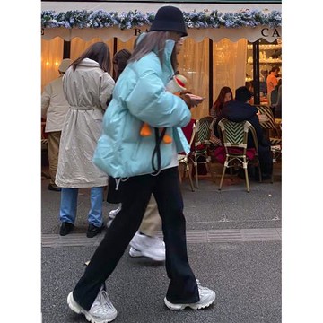 黑色開叉直筒加絨牛仔褲女2025年春秋季新款高腰顯瘦拖地長褲子潮