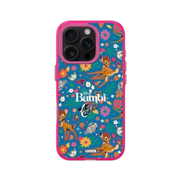 iPhone 16 Pro Clear 粉漾桃 - 迪士尼-經典系列 Disney Classics - 小鹿斑比 Bambi - Flower Pattern