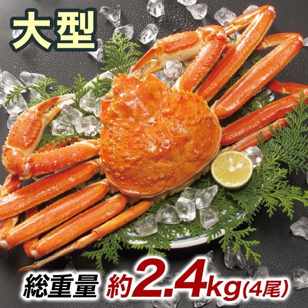 かに カニ 蟹 ズワイガニ 快適生活 大型ボイルズワイガニ姿まるごと 総重量:約2.4kg(4尾 正味2kg)