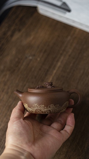 送禮紫砂壺茶壺太湖石 大彬 130cc 陈腐老段料 水色润泽易泡养 壶