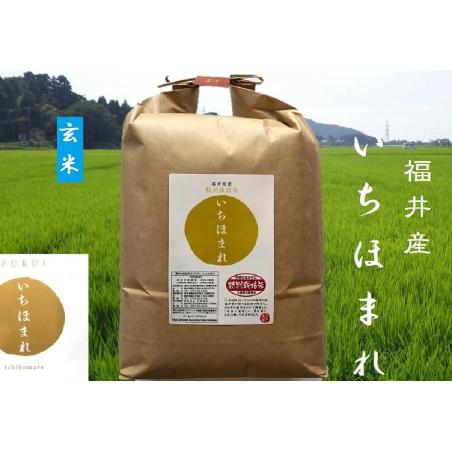 米2kg お米 玄米 いちほまれ 5年産 特別栽培米 化学肥料不使用 福井産