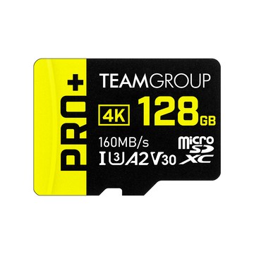 Team PRO+ MicroSDXC 128GB UHS-I U3 A2 V30 記憶卡 (含轉卡+終身保固)