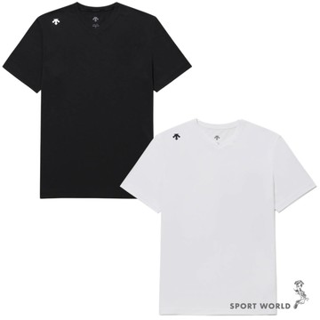 Descente 迪桑特 短袖上衣 男裝 女裝 速乾 黑/白【運動世界】SR223UTS49-BLK0/SR223UTS49-WHT0