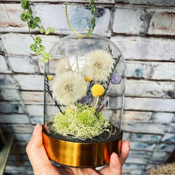 復古金色款 夜燈 蒲公英花禮 霸氣優雅 LED