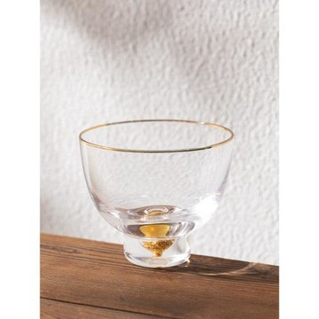 日式金箔玻璃小茶杯家用功夫茶具套裝公道杯單主人杯品茗杯一口杯