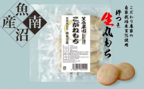 自家製肥料栽培こがね餅米100％使用 南魚沼産 丸餅 個包装450g×3袋