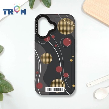 TRON IPHONE 16 日系和風圓點律動系列 防摔 MAGSAFE 磁吸 太空載具殼 透白 手機殼