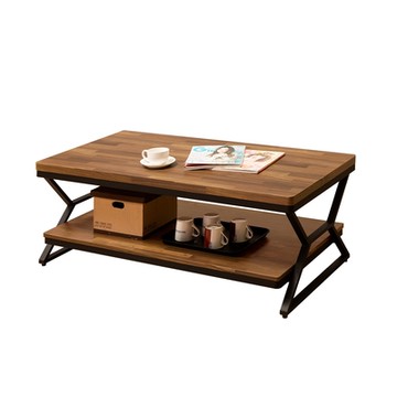 唯熙傢俱-安迪工業風柚木色4尺大茶几