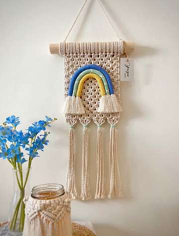 Rainbow彩虹編織壁掛