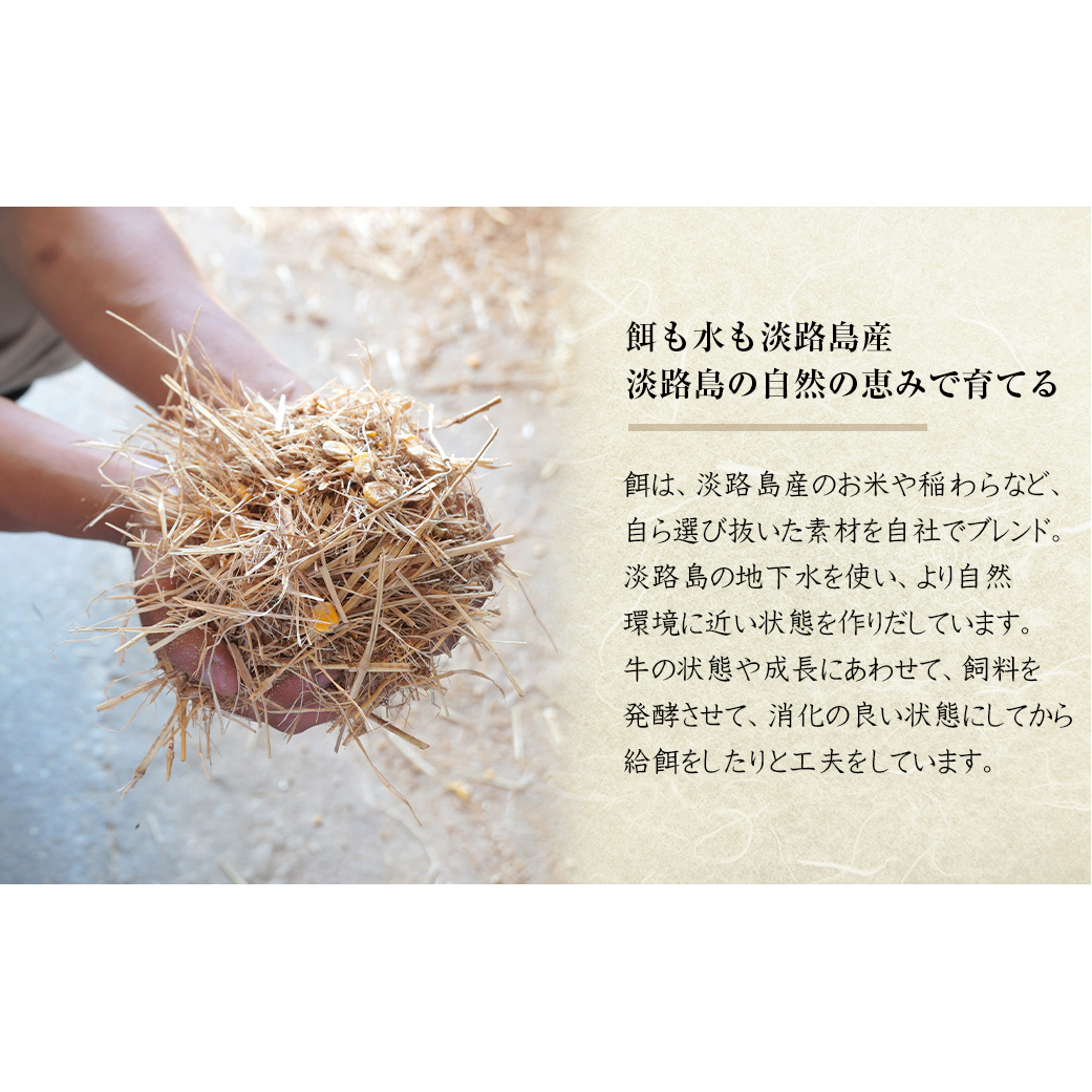 淡路椚座牛 赤身ブロック 700g（350ｇ×2）