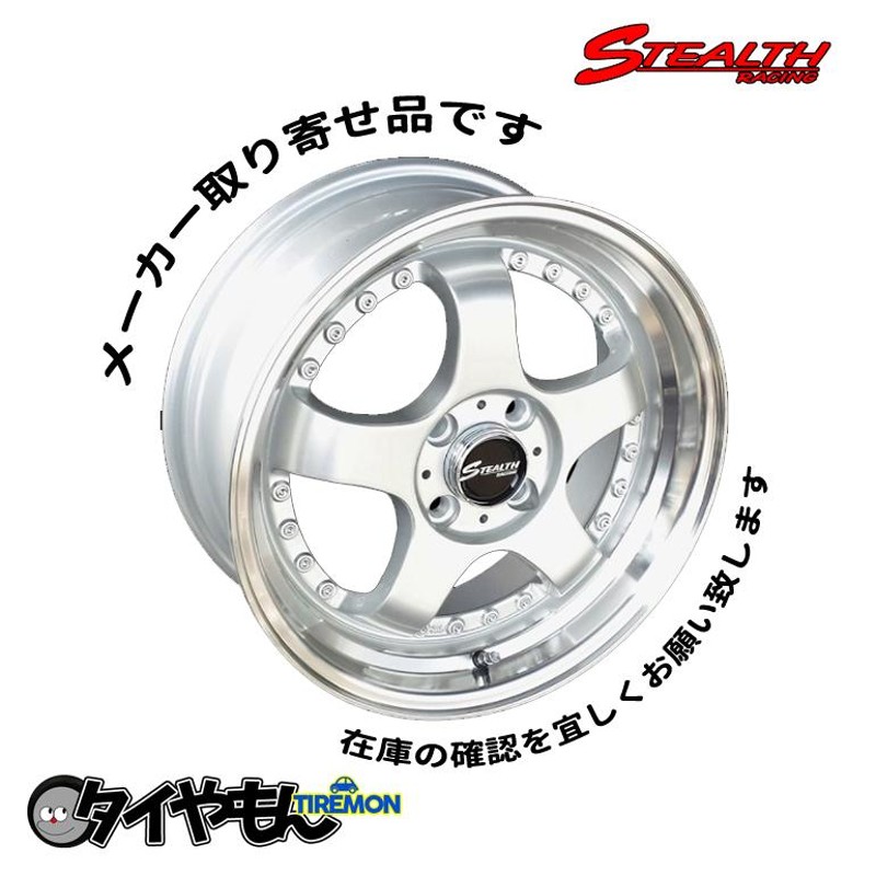 ステルスレーシング K35 16インチ 4H100 5.5J +43 1本 ブラック