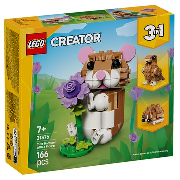 LEGO 創意三合一系列 可愛倉鼠和花朵 Cute Hamster with a Flower 31376  混和顏色  1個